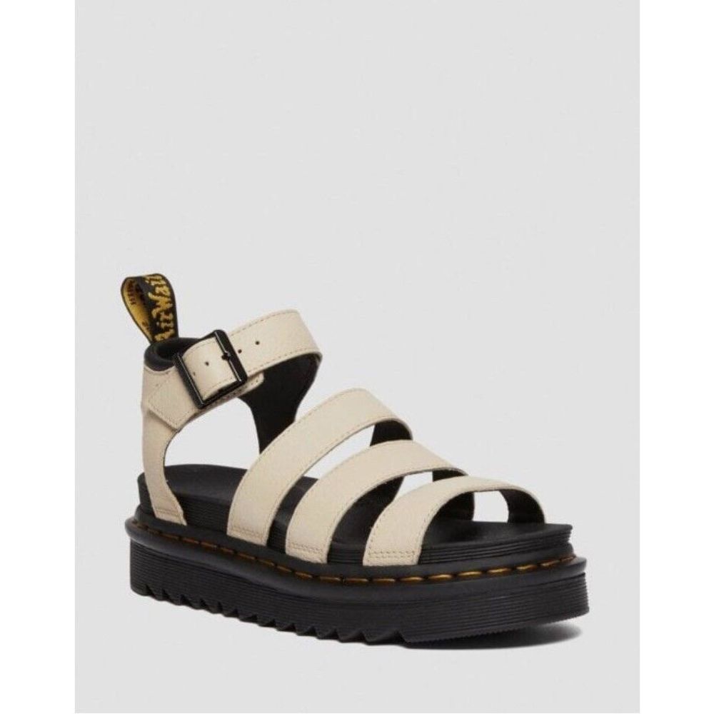 Dr. Martens Cream Leather Platform Gladiator Sandals